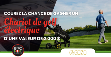 Courez la chance de gagner un chariot de golf électrique